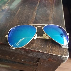 Polarized Ray-Bans Blue Flash Aviators